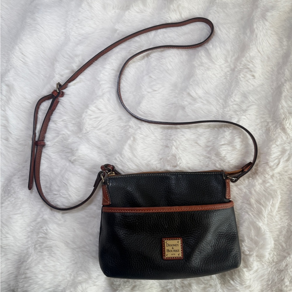 Dooney & Bourke Black and Brown Crossbody Bag